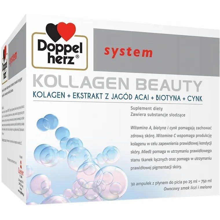 kollagen Beauty Collagen Premium Doppelherz bổ sung Collagen, Kẽm, Vitamin E giúp  đẹp da chống lão hóa