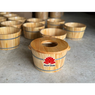  Chậu gỗ ngâm chân kết hợp xông phụ khoa gỗ thông loại 1 