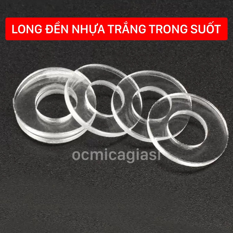 [10 cái] Long đền nhựa trắng trong suốt