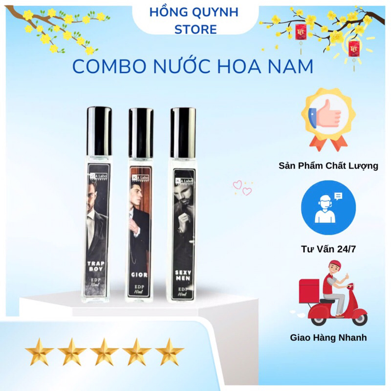 COMBO 3 Chai Nước Hoa Nam Lưu Hương 6-8h KALABO