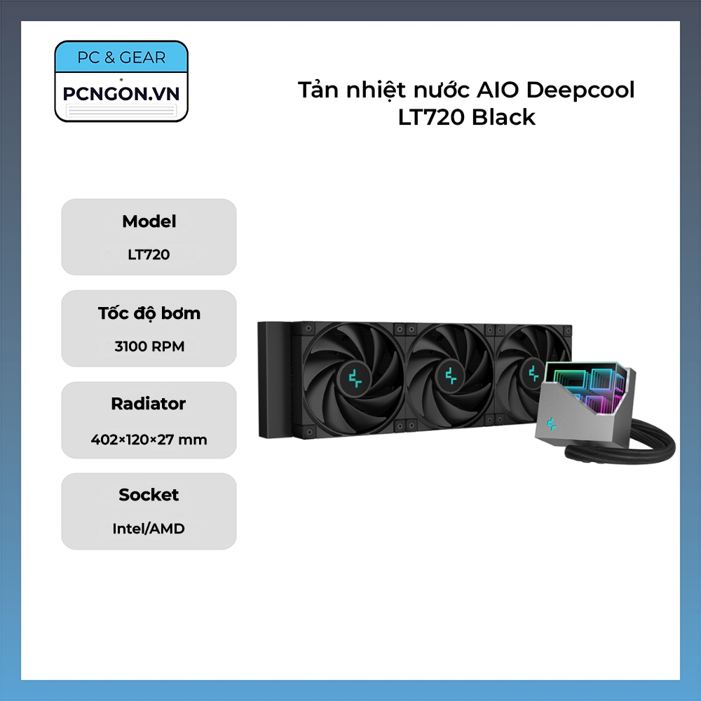 [PCNGON] Tản nhiệt nước AIO Deepcool LT720 Black
