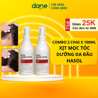  Combo 2 lọ Xịt Kích Mọc Tóc Hasol Anagen Active Tonic 100ml - Dưỡng Da Đầu Chắc Khỏe Ngăn Rụng Tóc 