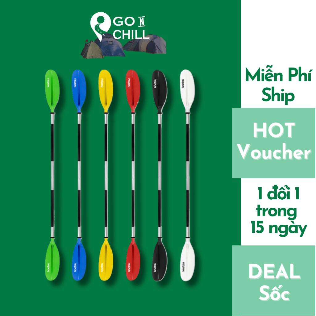 Mái chèo thuyền kayak, mái chèo thuyền 2 đầu đối xứng, chèo kayak, mái chèo SUP