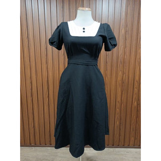 GUMAC NEW TAG - Đầm tay phồng dập ly bymo - Size XS