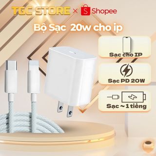  Combo Full Bộ Sạc Nhanh PD 20W TGC,Cam Kết Thời Gian Sạc Nhanh,Không Nóng Máy,Ổn Định,Chống Nổ bh 12 tháng- carephones 