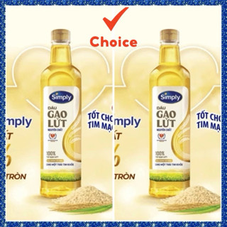 Combo 2 chai Dầu ăn Cao Cấp Simply Gạo Lứt 1L – Hàng chính hãng – Date mới