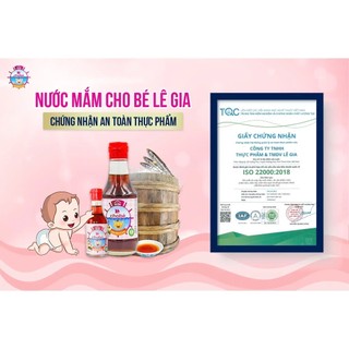 Nước Mắm Cá Cơm Lê Gia Cho Bé Ăn Dặm Từ 1y