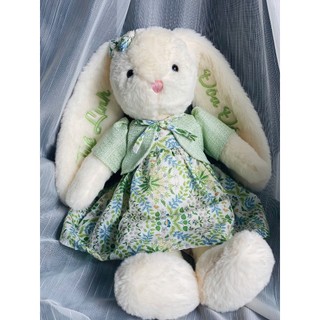  Gấu bông thỏ in tên cho bé theo yêu cầu thỏ bông mặc váy hoa xinh đáng yêu  inbox thêu tên  