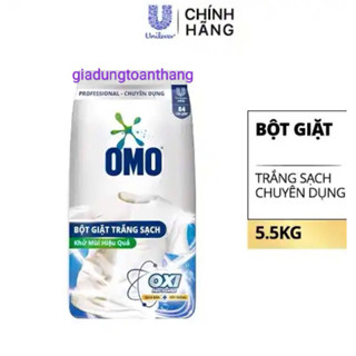 Bột giặt  OMO trắng sáng chuyên dụng 5.5kg.