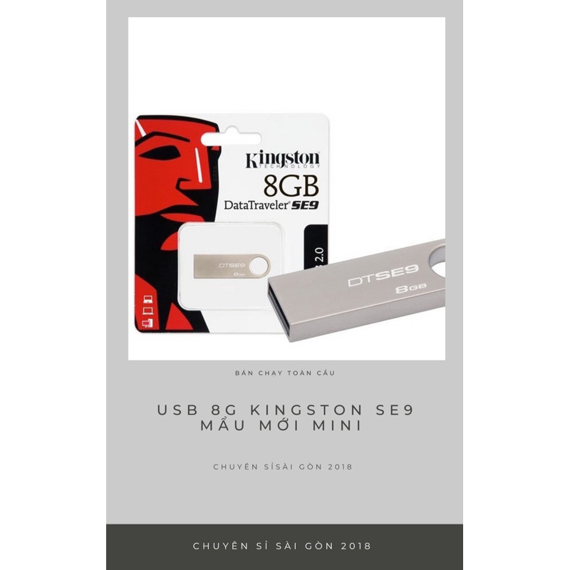 USB 8G KT SE9 MẨU MỚI MINI - chống nước-chuyensisaigon2018