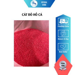 Cát đỏ trang trí hồ thuỷ sinh,cá lóc...trọng lượng 300g - Guppy Xanh