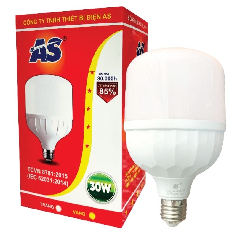 Bóng LED Trụ  Bóng Đèn Led ASE Từ 10W Đến 60W - Hộp Đỏ - Tiết Kiệm Điện, Độ Bền Cao Không Hại Mắt
