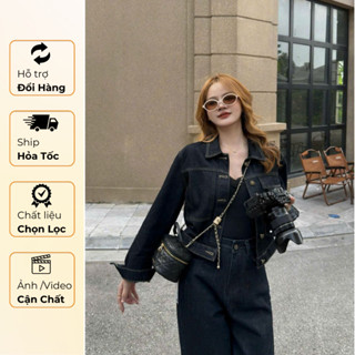 Áo Khoác Jeans Crotop Thêu Chỉ Nổi Kiểu Dáng Thời Trang Dễ Phối Đồ M7867 - TVXQC