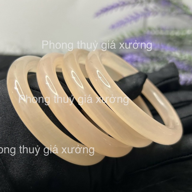 Vòng tay bản liền onyx hồng siêu đẹp vip size 51-56mm hàng kèm hộp