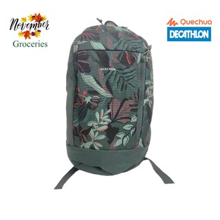 Balô Đi Bộ/ Hiking QueChua 10L– Xanh Họa Tiết Lưỡi hổ/ Thân Thiện Với Môi Trường/ Nhiều Ngăn/ Bền Bỉ