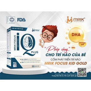 [HÀNG CHÍNH HÃNG] Cốm phát triển trí não MRIK FOCUS KID GOLD IQ PLUS