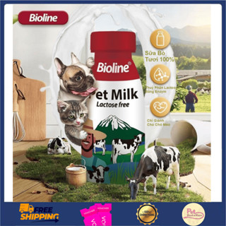 Sữa Tươi Pha Sẵn Bioline Cho Chó Mèo Mọi Lứa Tuổi Không Chứa Lactose 220ml