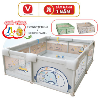 Quây Cũi, Nhà Bóng Cho Bé V-BABY S1/YT1 Khung Inox [ Tặng Vòng Đồ Chơi + Bóng ]