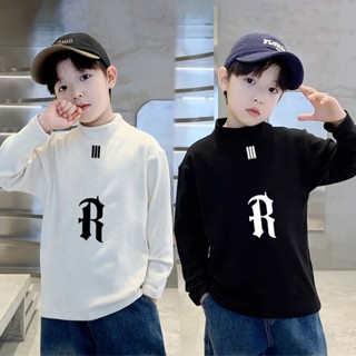 Áo giữ nhiệt cho bé trai 6-15 tuổi cổ cao, chất mềm mịn, co giãn. Áo giữ nhiệt bé trai dài tay 17-45kg