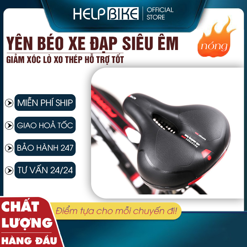 Yên xe đạp LÒ XO THÉP, Yên xe đạp thể thao êm ái chống nước phù hợp với mọi dòng xe - YB01