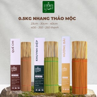 Nhang Thảo Mộc Yên 0.5kg Giá Sỉ Quế Khuynh Diệp Hương Bài Bó 400-350-250 Thanh 100 % Tự Nhiên