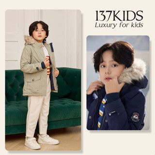 Áo khoác parka cho bé trai, bé gái By 137Kids Chất phao, lót nỉ bông giữ nhiệt cho bé