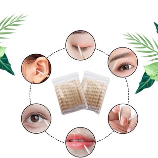 Tăm bông gỗ đầu nhọn (gói 100c)