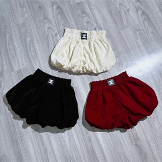 Quần Short Đùi Nữ Lưng Thun Kiểu Bí Ngô 2 Lớp Hot Trend Chất Nhung