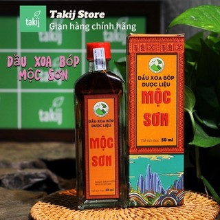  Dầu xoa bóp dược liệu Mộc Sơn giúp giảm đau nhức thư giãn ngủ ngon  Chai 50ml  - NPP TAKIJ 