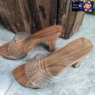 Guốc Gỗ Guốc Mộc Cao 12 Phân ( đế cao su 2 lớp )