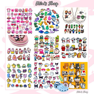 TÚI SỈ 1000 CHARM/STICKER Dẻo 2D chủ đề SIÊU NHÂN,LABUBU,NHÓC SHIN,POKEMON... Trang trí Dép SỤC,TỔ ONG - Sẵn Nút
