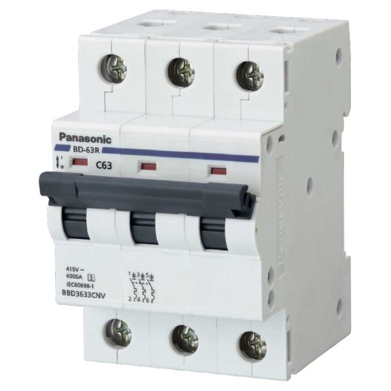 Cầu dao MCB CB 3 pha Panasonic 3P 25A,32A,40A,50A,63A chính hãng