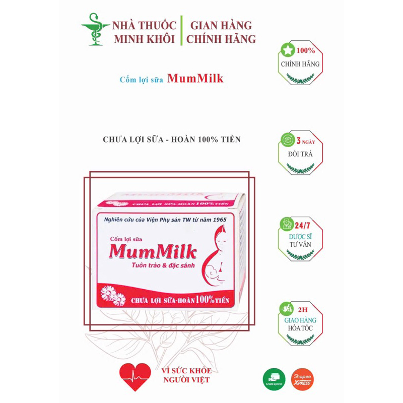 CỐM LỢI SỮA MUMMILK CHO PHỤ NỮ SAU SINH (20 gói)