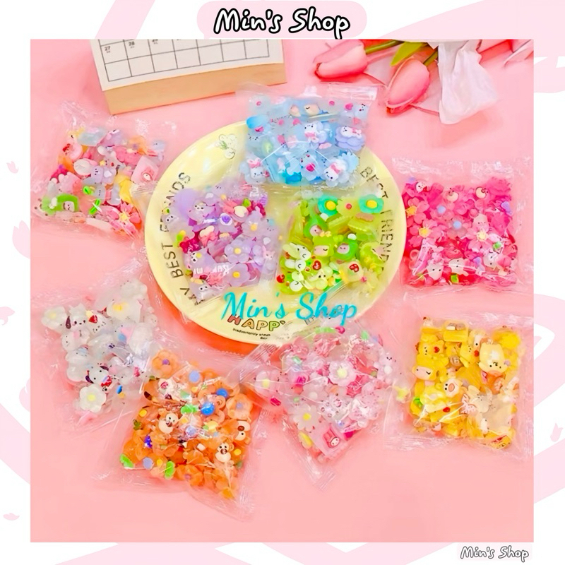 Set 100 charm TONE MÀU TRONG siêu siêu đẹp