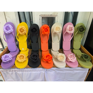 Dép kẹp nữ hoa 7 màu Quảng Châu túi Zip cute xinh xắn