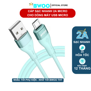 Cáp Sạc Nhanh USB to Micro BWOO  Bọc dù  Cho các dòng máy samsung oppo xiaomi huawei..BH 12 tháng