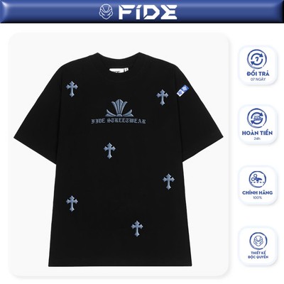 Áo thun FIDE cotton unisex form rộng cổ tròn - AT50