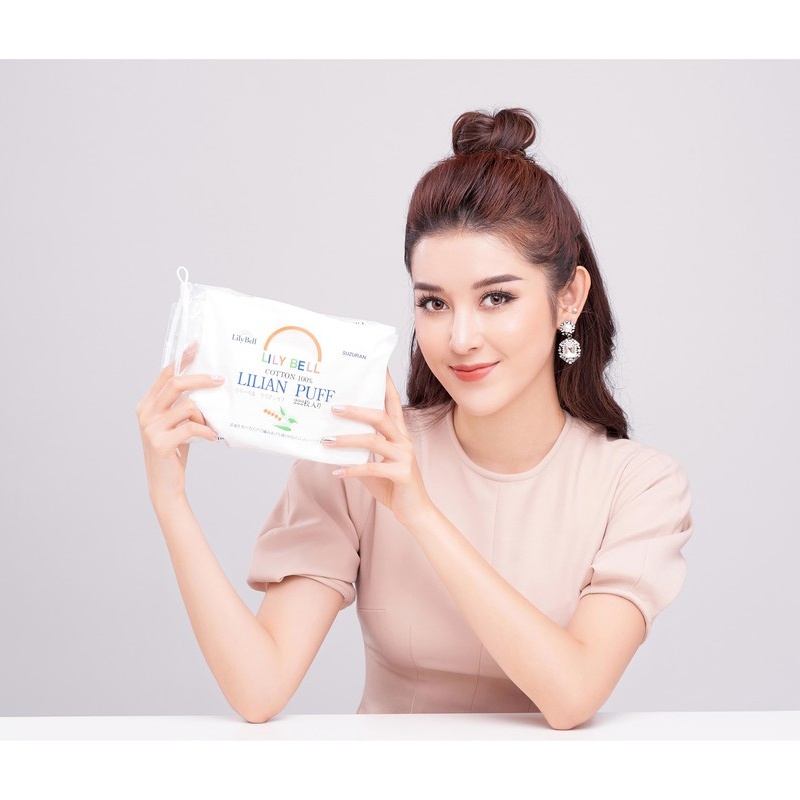 Bông Tẩy Trang LilyBell Lilian Puff Cotton 222 Miếng Hasaki Sản Phẩm Chính Hãng