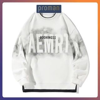 Áo Sweater nam nữ cổ tròn vải Nỉ Cotton xuất xịn cao cấp, Áo thun nam có cổ chuẩn form, sang trọng AD07- PROMAN