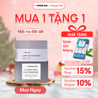 [Mua 1 Tặng 1] Mặt Nạ Đất Sét HOBEBAR Làm Sạch Sâu Se Khít Lỗ Chân Lông Cấp Ẩm Cho Làn Da 55g