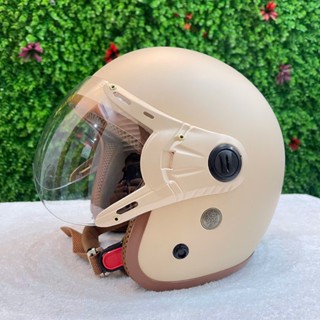 Mũ Bảo Hiểm 3/4 Có Kính Chắn Gió Gọn Nhẹ, Nón Bảo Hiểm 3/4 Thời Trang Cao Cấp Cho Nam và Nữ