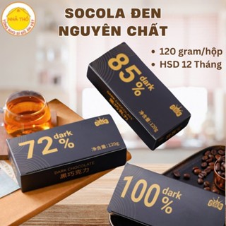 Hộp Socola Đen Nguyên Chất Không Đường, Kẹo Sô Cô La Bọc Hạnh Nhân Béo Ngậy Thơm Ngon