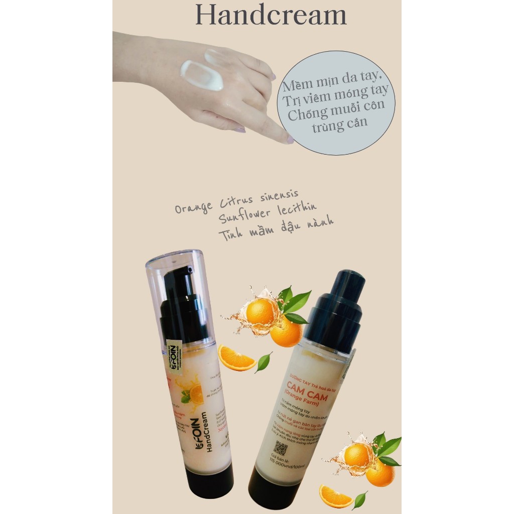 Kem dưỡng da tay, mịn da tay, giảm nhăn da tay, giảm cháy nắng, Le Foin