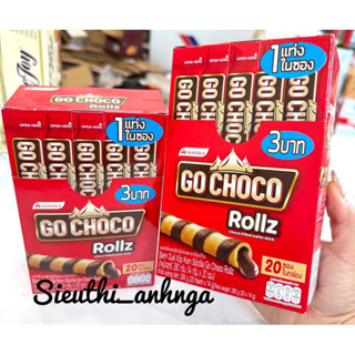  Bánh quế xốp kem socola Go Choco Rollz 250g 
