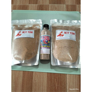 COMBO 1KG BỘT TÔM CÂU CÁ VÀ 1 CHAI TƠ NHỆN KẾT DÍNH MỒI ( TRỘN VỚI CÁM ĐỂ CÂU CÁ)