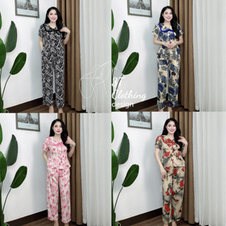 Đồ bộ nữ cổ bèo mặc nhà quần dài vải lụa Mango cao cấp form bigsize 40 - 80kg mã B13