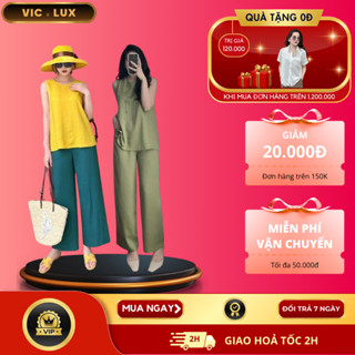 Bộ Sát Nách Nữ,Chất Liệu Đũi Tơ Xước Mềm Mại Thoáng Mát không Nhăn Không Phai Màu,Size 40-75kg - V25.