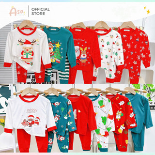 [6-16kg] Bộ quần áo họa tiết Noel Xmas cho bé trai bé gái - A2-5 Thun lạnh dài tay loại 1 thoải mái