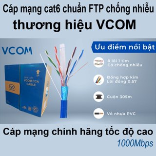 CUỘN 305M CÁP MẠNG CAT6 STS CHỐNG NHIỄU CHÍNH HÃNG - CÁP LAN, CÁP INTERNET, DÂY LAN