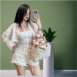 Sét Áo Ống Nhúng Kèm Sơ Mi Đũi (Hoả Tốc ) CC043